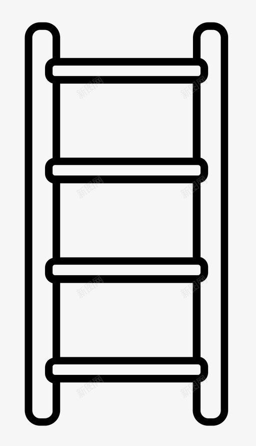 梯子安全梯踏步梯图标svg_新图网 https://ixintu.com 安全梯 木梯 梯子 踏步梯