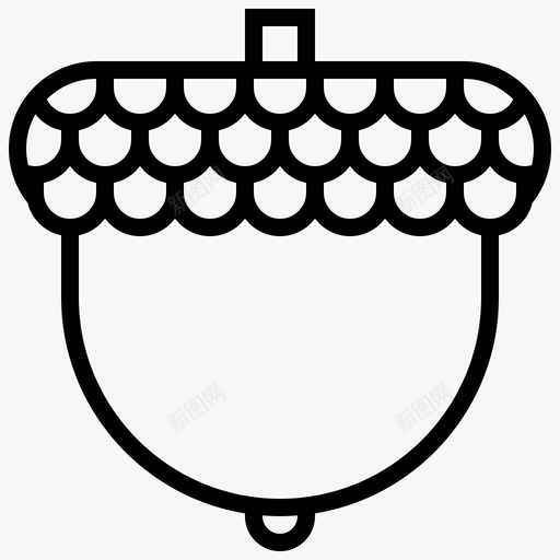 橡子食物水果图标svg_新图网 https://ixintu.com 户外娱乐 橡子 橡树 水果 食物