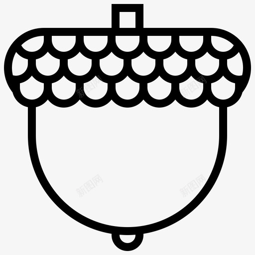 橡子食物水果图标svg_新图网 https://ixintu.com 户外娱乐 橡子 橡树 水果 食物