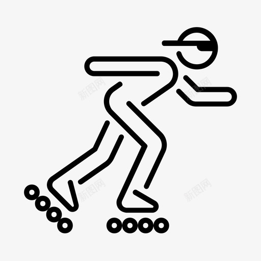 溜冰活动直列溜冰鞋图标svg_新图网 https://ixintu.com 夏季运动 活动 溜冰 溜冰鞋 直列溜冰鞋 运动