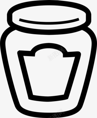 芥末罐调味品腌菜图标图标