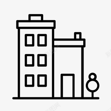 建筑物公寓住宅图标图标