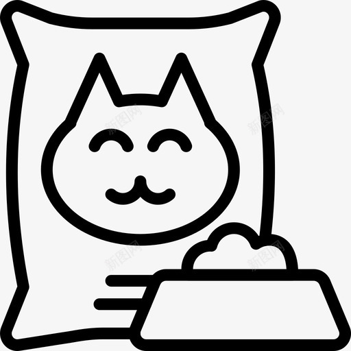 猫粮动物宠物图标svg_新图网 https://ixintu.com smashicons宠物店概述 动物 宠物 宠物店 猫粮