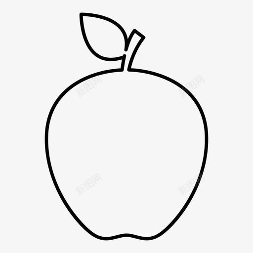 苹果食物水果图标svg_新图网 https://ixintu.com 水果 苹果 食物