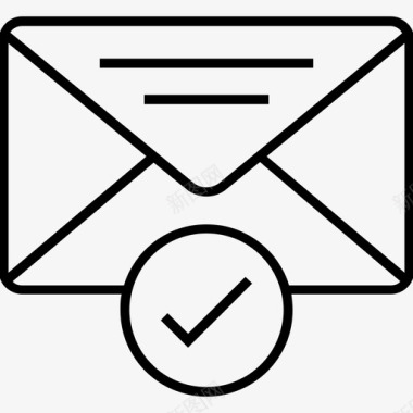 确认信批准电子邮件图标图标
