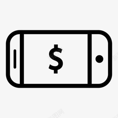 智能手机的钱美元手机图标图标