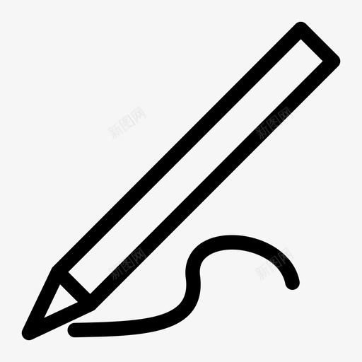画铅笔写图标svg_新图网 https://ixintu.com 写 画 铅笔