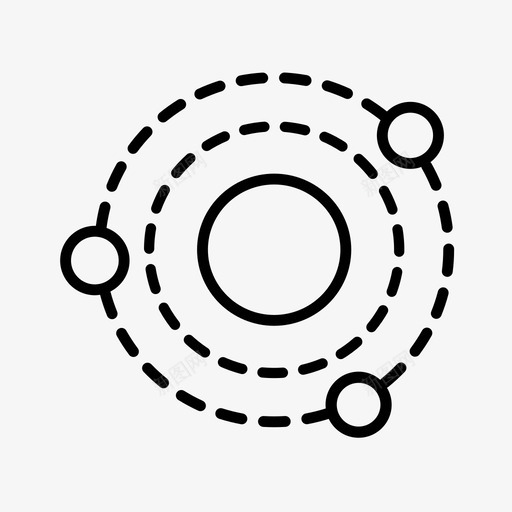 轨道太空科学图标svg_新图网 https://ixintu.com 太空 太空机器人 科学 轨道