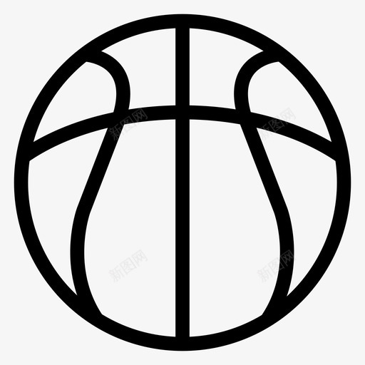 游戏球篮子图标svg_新图网 https://ixintu.com 体育 游戏 球 篮子 篮球 足球 运动健身线图标