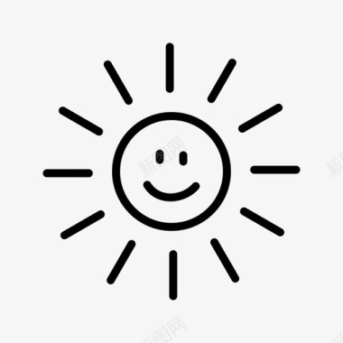 阳光微笑阳光灿烂天气晴朗图标图标