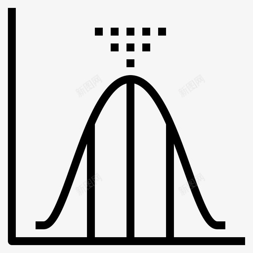 平均值图表正态图标svg_新图网 https://ixintu.com 图表 平均值 数据分析 正态 统计