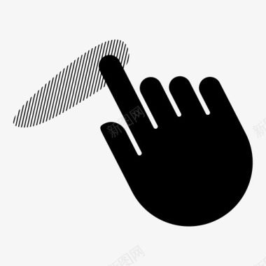 手势手指轻触滑动手指图标图标