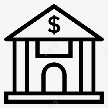 货币银行商业图标图标