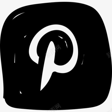 Pinterest徽标手绘web应用程序图标图标