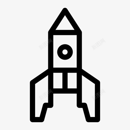 火箭飞行发射图标svg_新图网 https://ixintu.com 发射 太空 导弹 火箭 飞行