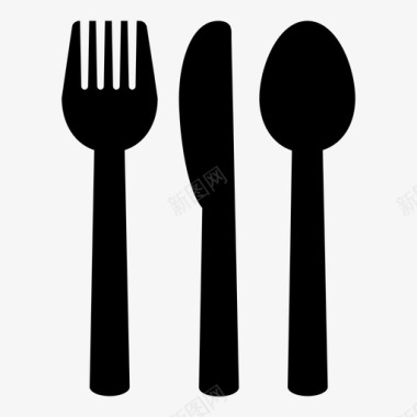 餐具叉子刀图标图标