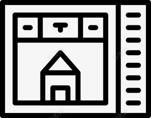 房屋监控器物品家具图标图标
