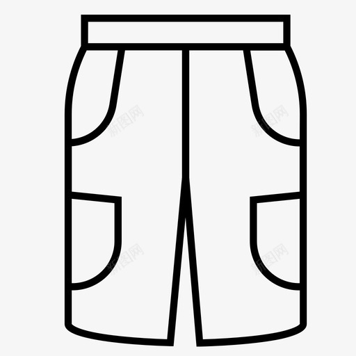 裤子牛仔裤短裤图标svg_新图网 https://ixintu.com 休闲裤 牛仔裤 短裤 裤子 裤子系列