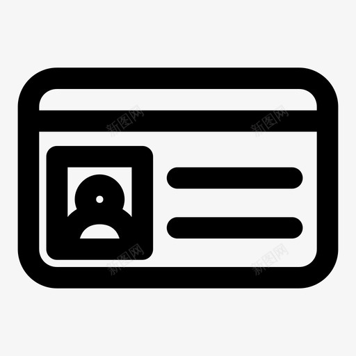 个人卡身份会员图标svg_新图网 https://ixintu.com 个人卡 个人资料 会员 身份