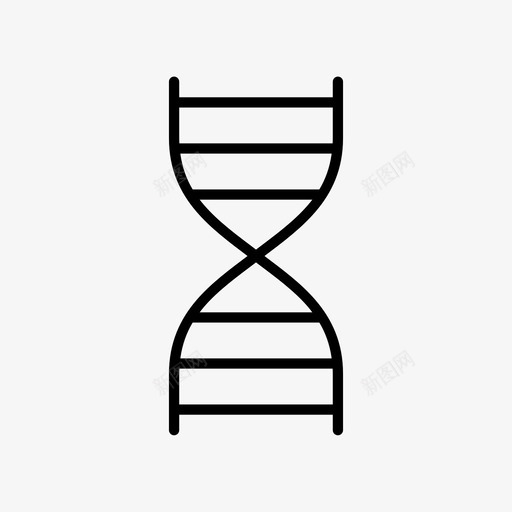 染色体链dna图标svg_新图网 https://ixintu.com dna 染色体 螺旋 遗传 链