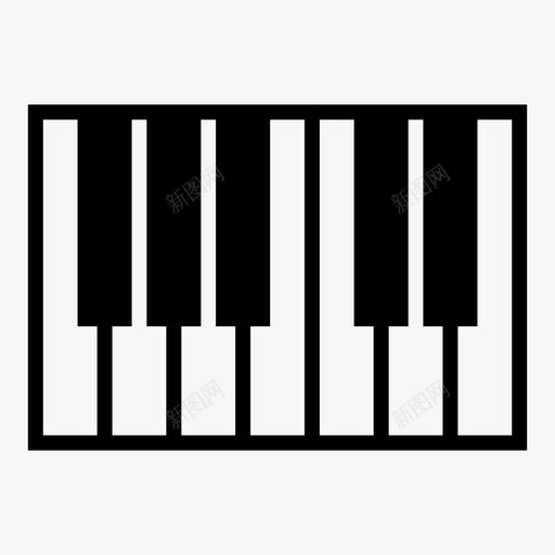 钢琴键盘键音乐图标svg_新图网 https://ixintu.com 乐器 钢琴logo 钢琴键盘 键 音乐