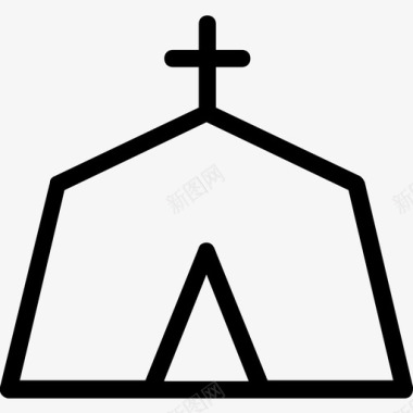 教堂营地小教堂图标图标