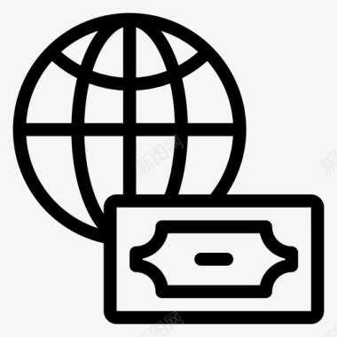 货币美元国际图标图标