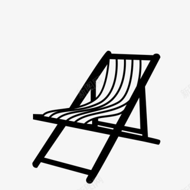 椅子沙滩沙滩椅图标图标