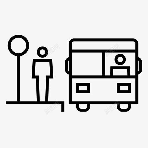 公共汽车站乘客公共交通图标svg_新图网 https://ixintu.com 乘客 公共交通 公共汽车站 旅行 标志