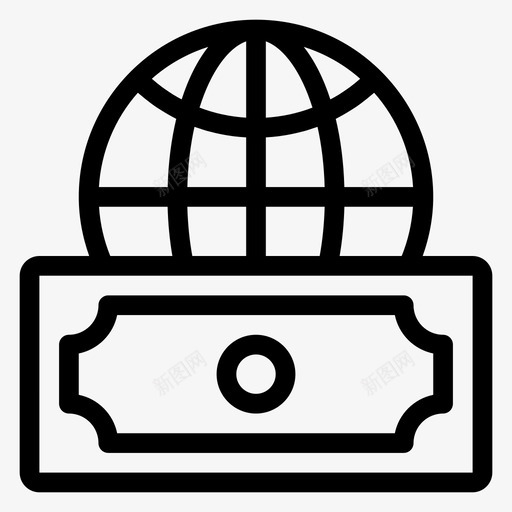 货币业务现金图标svg_新图网 https://ixintu.com 业务 全球 现金 美元 货币 银行和金融部门