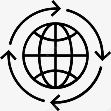 全球解决方案全球星球图标图标