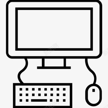台式电脑个人电脑工作站图标图标