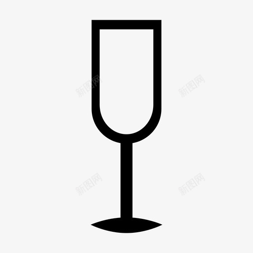 香槟杯香槟长笛饮料图标svg_新图网 https://ixintu.com 厨房和食物 饮料 香槟杯 香槟长笛