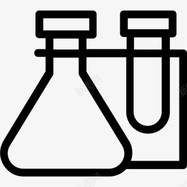 实验室实验烧瓶实验室研究图标图标