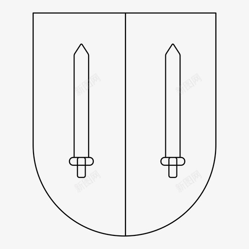 盾牌剑图标svg_新图网 https://ixintu.com 剑 盾牌