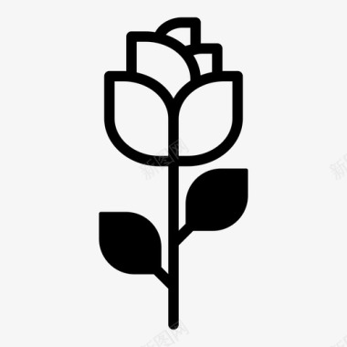 玫瑰开花花图标图标