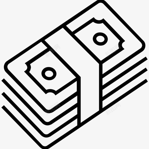 货币栈钞票纸币图标svg_新图网 https://ixintu.com 600个金融平面线图标 纸币 货币栈 钞票
