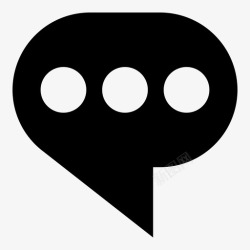iconfont短信填充聊天对话dm图标高清图片