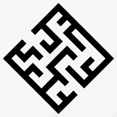大胆迷宫迷宫网络图标图标