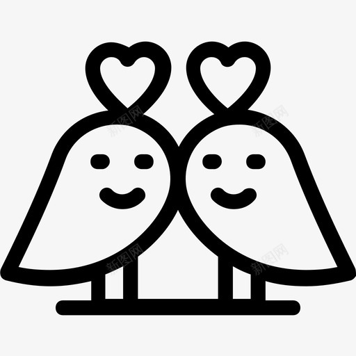 爱鸟爱信息鸽子图标svg_新图网 https://ixintu.com 浪漫 爱信息 爱情和婚礼线图标 爱鸟 鸽子
