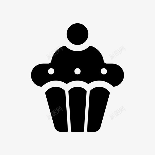 纸杯蛋糕面包房甜点图标svg_新图网 https://ixintu.com 甜品 甜点 纸杯蛋糕 面包房 食品饮料vol01
