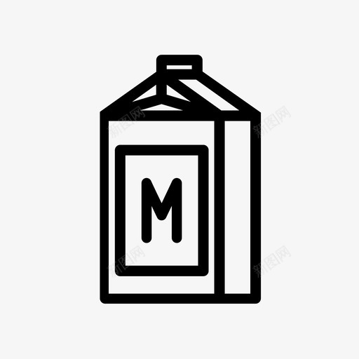 牛奶早餐纸箱图标svg_新图网 https://ixintu.com 利乐 厨房欧姆诺姆 早餐 果汁 牛奶 纸箱
