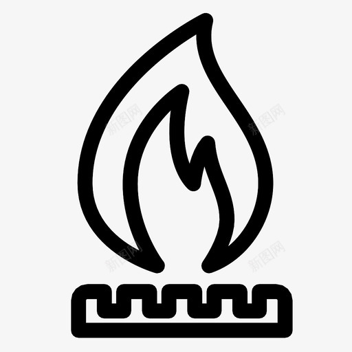 煤气火工业图标svg_新图网 https://ixintu.com 工业 火 炉子 煤气