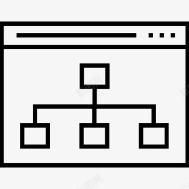示例大纲层次结构网络图标图标
