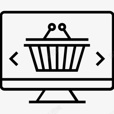 电子商务购物篮网上购物图标图标