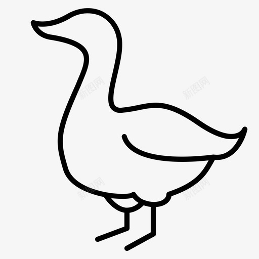 鸭动物鸟图标svg_新图网 https://ixintu.com 动物 天鹅 天鹅2系列 湖 白色 鸟 鸭