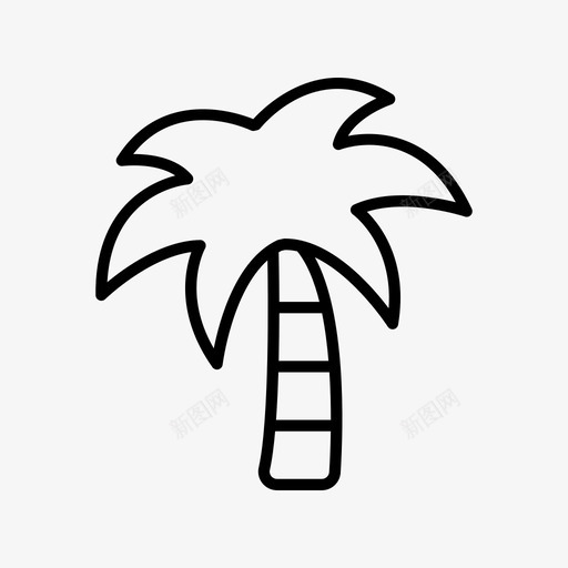 棕榈树岛屿热带图标svg_新图网 https://ixintu.com 岛屿 棕榈树 热带