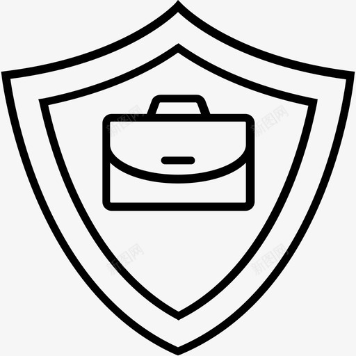 防护罩公文包保护图标svg_新图网 https://ixintu.com 600金融平面线图标 保护 公文包 安全 行李箱 防护罩