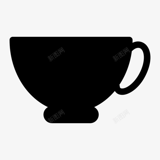 茶杯咖啡玻璃杯图标svg_新图网 https://ixintu.com 咖啡 玻璃杯 茶杯