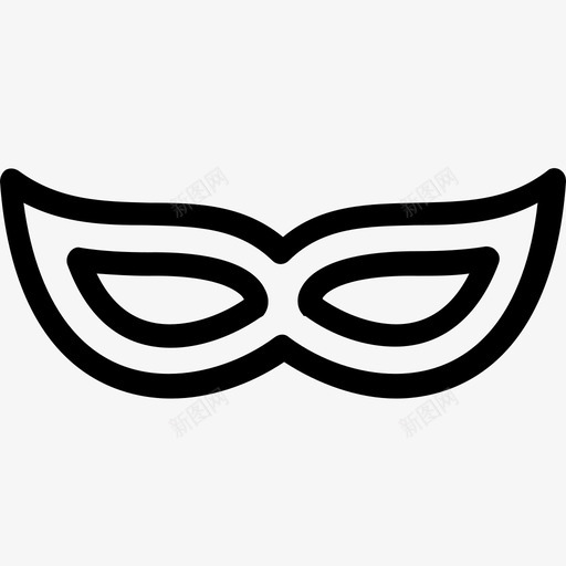嘉年华面具服装眼罩图标svg_新图网 https://ixintu.com 剧院面具 嘉年华面具 服装 派对和庆祝线图标 狂欢节 眼罩
